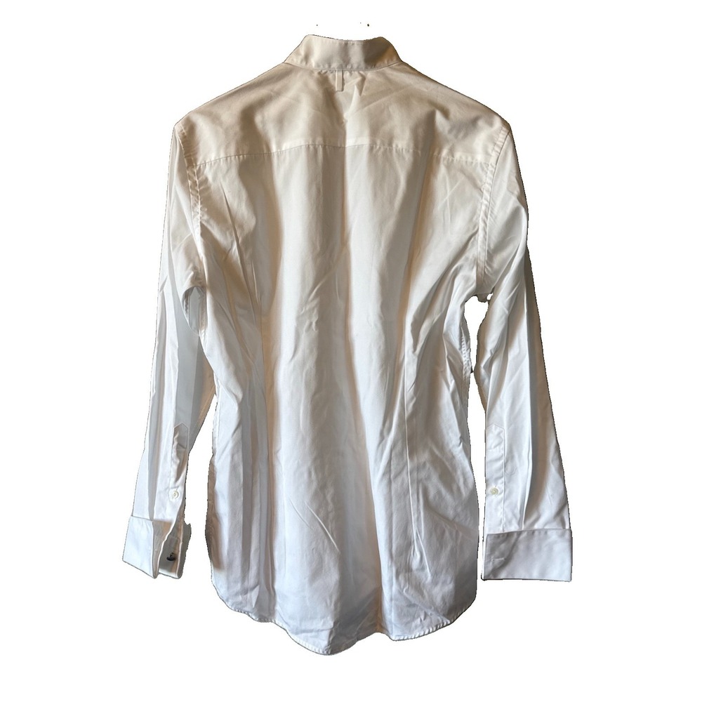 Eton White Formal Wedding Mens Button Down Dress Shirt 41 Slim 16 490599-2